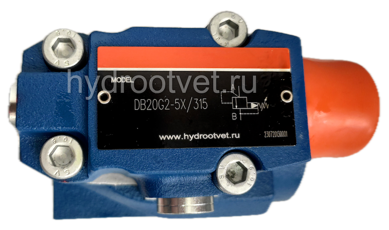 DB20G2-5X/200 - Предохранительный клапан Ду25 с давлением настройки до 200 бар, управление - X и Y - внутренние