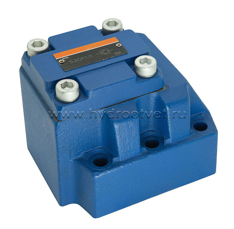 S30P0-10/ - Обратный клапан для монтажа на плиту Ду32, давление открытия 0 бар, уплотнение NBR