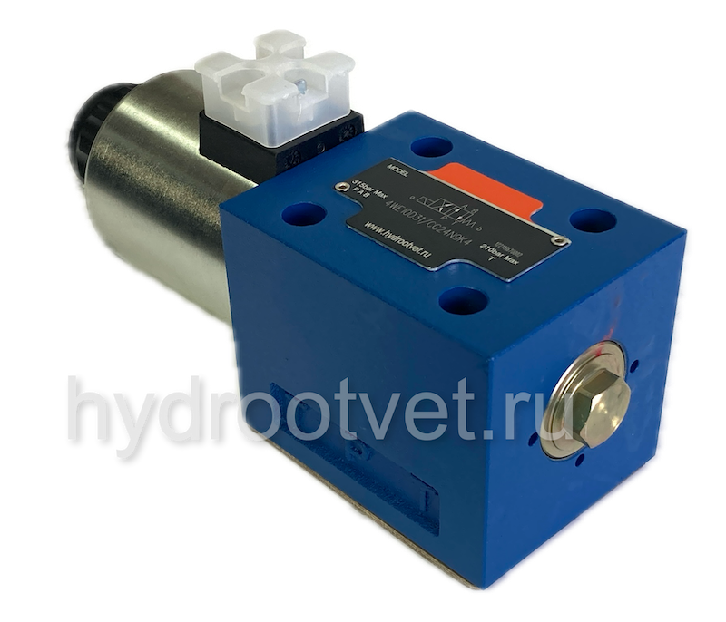 4WE10UA31/CG24N9K4 - Гидрораспределитель золотниковый Ду 10 с электроуправлением G24, схема UA (134-1), возврат - пружинный