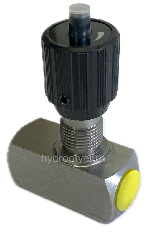 DRV06-1-10/V - Дроссель трубного монтажа c рукояткой, G1/8, обратный клапан - есть