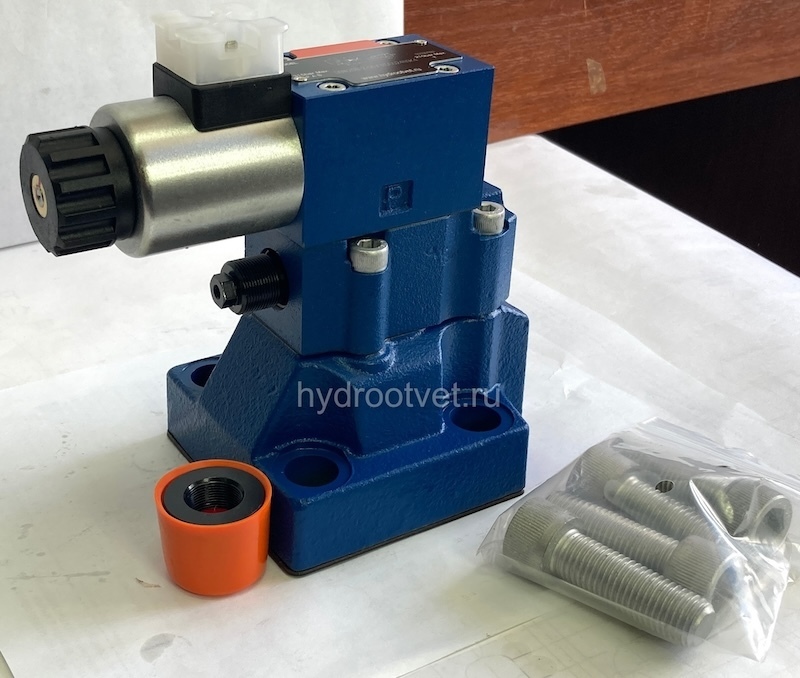 DBW20B2-5X/315CW110-50N9K4 - Предохранительный клапан Ду25 с давлением настройки до 315 бар, управление - X и Y - внутренние с разгрузкой B = открыт с электроуправлением W110