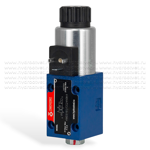 4WE6Y61/CG24N9K4 - Гидрораспределитель золотниковый Ду 6 с электроуправлением, схема Y (574Е), электроуправление G24, возврат - пружинный