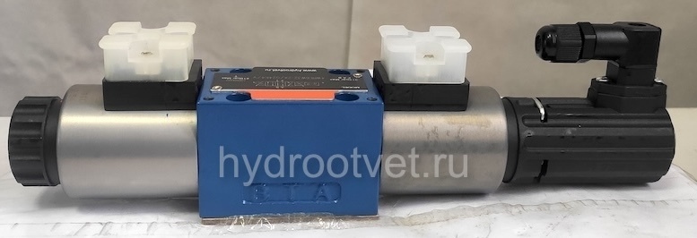4WRE6W1-32-2X/G24K4/V - Пропорциональный распределитель с обратной связью по положению золотника без встроенной электроники Ду6, номинальный расход 32 л/мин, схема W1-