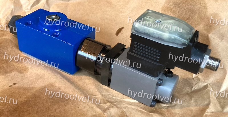 DREE6-1X/210MG24K24A1M - Пропорциональный редукционный клапан Ду6 со встроенным усилителем, сигнал A1 = 0-10В, давление регулировки до 210 бар, монтаж - на плиту