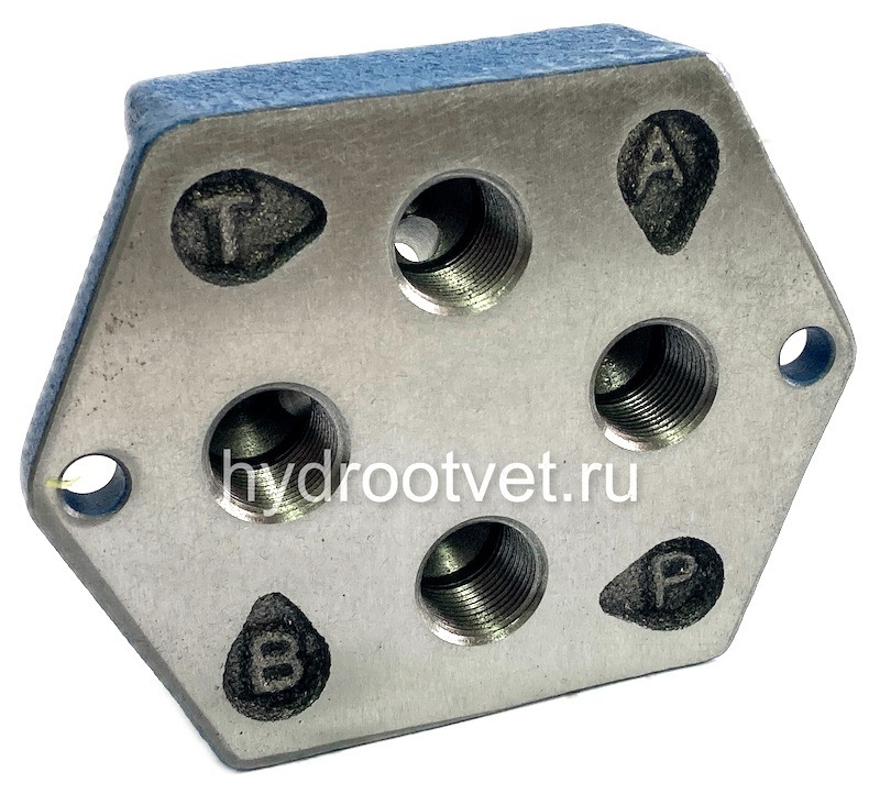 G342/01 - Стальная плита для монтажа клапанов типоразмера Ду6, стандарт ISO 4401-03 / CETOP03