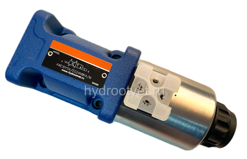 3WE10A5X/EG24N9K4/M - Гидрораспределитель золотниковый Ду 10 (серия 5X) с электроуправлением G24, схема A (573), возврат - пружинный