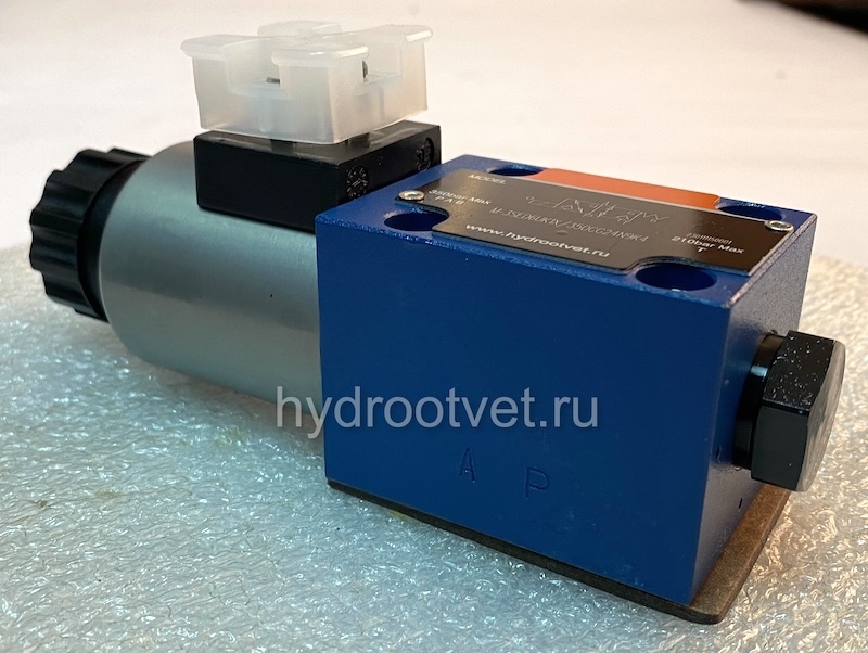 M-3SED6CK1X/350CG24N9K4/P - Гидрораспределитель седельного типа Ду 6 с электроуправлением (на 350 бар), схема CK, обратный клапан - P = встроенный, уплотнение NBR