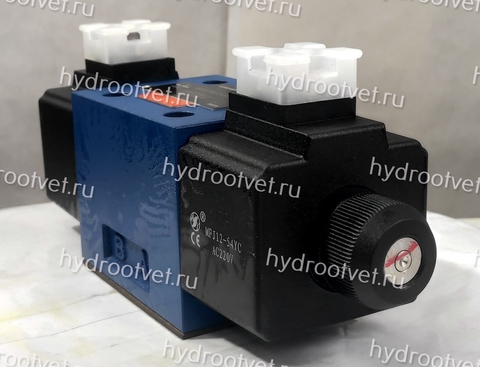 4WE10J31/CW110-50N9K4 - Гидрораспределитель золотниковый Ду 10 с электроуправлением W110, схема J (34), возврат - пружинный