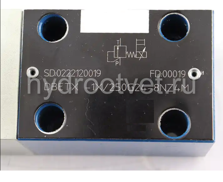 DBETX–1X/250G24–25NZ4M - Пропорциональный предохранительный клапан (расход до 1 л/мин), давление регулировки до 250 бар, сила тока на катушке 2.5 A max