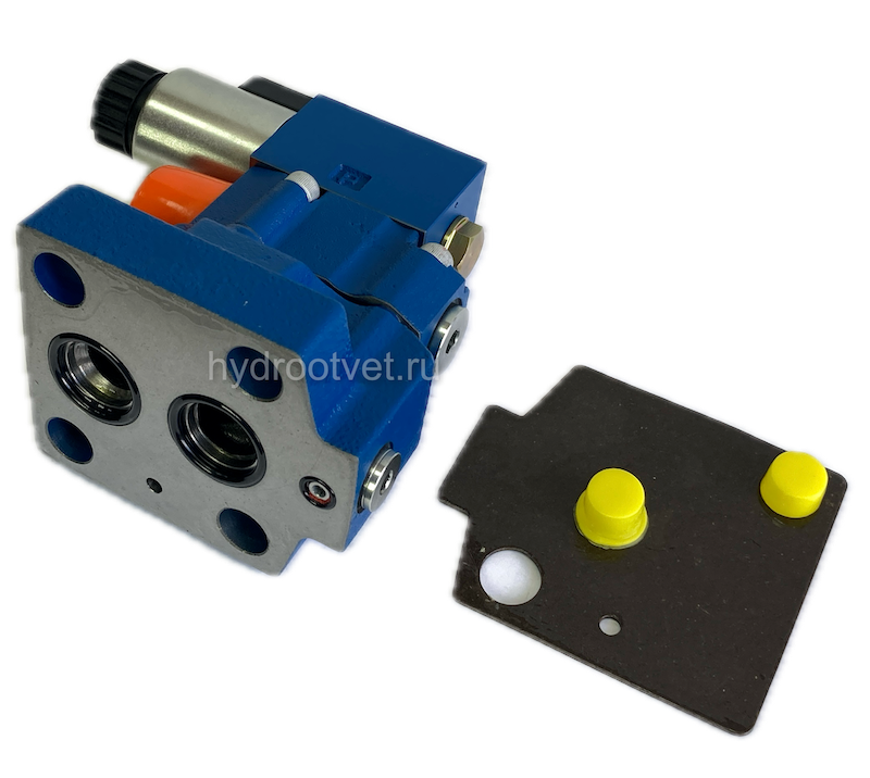 DBW20B2-5X/100CW220-50N9K4 - Предохранительный клапан Ду25 с давлением настройки до 100 бар, управление - X и Y - внутренние с разгрузкой B = открыт с электроуправлением W220