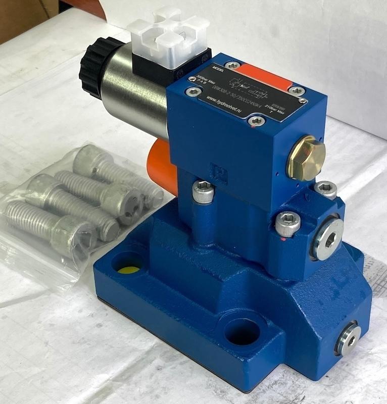 DBW30B2-5X/200CG24N9K4 - Предохранительный клапан Ду32 с давлением настройки до 200 бар, управление - X и Y - внутренние с разгрузкой B = открыт с электроуправлением G24