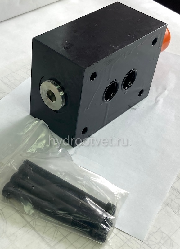 DBDS20P1X/400 - Предохранительный клапан прямого управления Ду20, давление регулировки до 400 бар, тип монтажа - на плиту, элемент регулировки S = винт