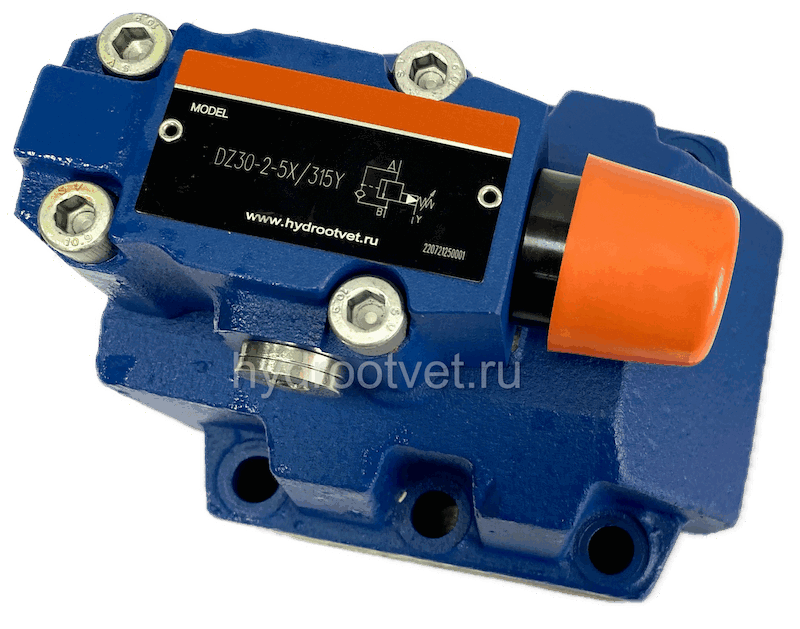 DZ30-2-5X/315Y - Клапан последовательности непрямого действия Ду32, с обратным клапаном с давлением регулировки до 315 бар, каналы управления Y - внешний
