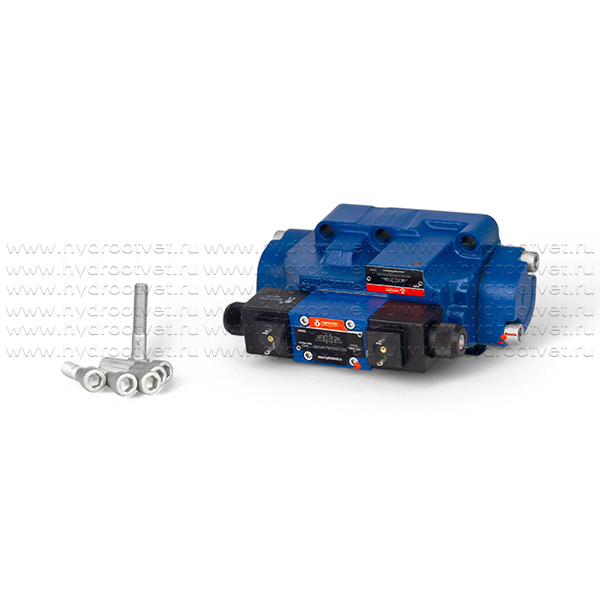 4WEH22E7X/6EW110N9ETK4/B10 - Гидрораспределитель с электроуправлением Ду25 схема E (44), напряжение W110, каналы управления ET - X и Y - внутренние