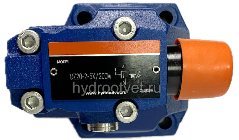 DZ20-2-5X/200XYM - Клапан последовательности непрямого действия Ду25 с давлением регулировки до 200 бар, каналы управления X и Y - внешние