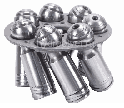 A6VM200 RING PISTON SHOE-B TYPE total length:101.9mm dia:30.8mm - Набор поршней с кольцами тип В (в одном наборе 7 шт.). Длина = 101,9мм, диаметр = 30.8мм