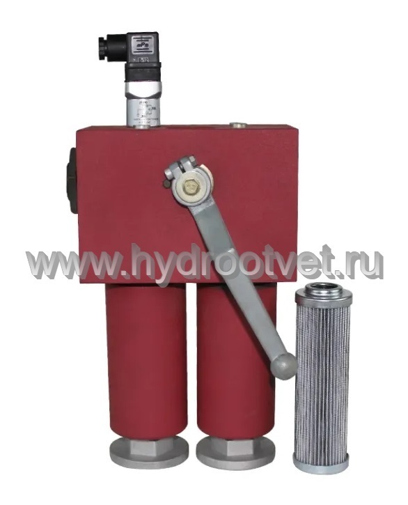 WKDFBN/HC990F10B1.1 - Напорный фильтр гидравлический одинарный модели DF тонкость фильтрации 10 мкм, типоразмер 990, вид присоединения: фланец SAE 2'' (DN50), материал корпуса - чугун, рабочее давление до 420 бар, визуальный индикатор загрязнения