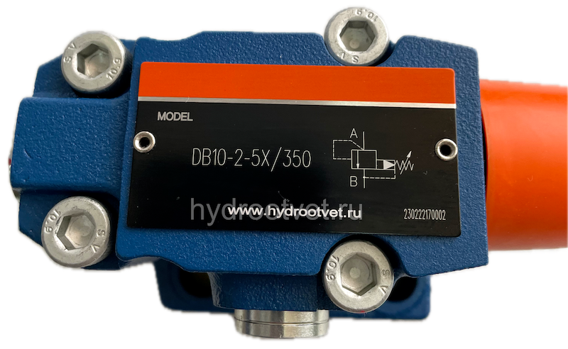 DB10-2-5X/315 - Предохранительный клапан Ду10 с давлением настройки до 315 бар, управление - X и Y - внутренние