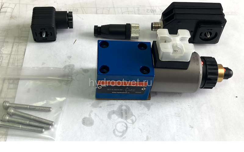 DBETE-6X/200G24K31A1V - Пропорциональный предохранительный клапан Ду6 (пилот), давление регулировки до 200 бар, встроенные усилитель = есть