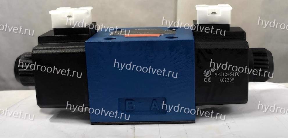 4WE10J31/CW220-50N9K4 - Гидрораспределитель золотниковый Ду 10 с электроуправлением W230, схема J (34), возврат - пружинный