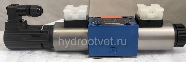 4WRE6W32-2X/G24K4/V - Пропорциональный распределитель с обратной связью по положению золотника без встроенной электроники Ду6, номинальный расход 32 л/мин, схема W