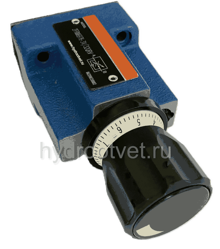 2FRM6B76-3X/25QMV - Регулятор расхода Ду 6 для монтажа на плиту, номинальный расход 25 л/мин, B = без доп. канала (стандарт), обратный клапан - M = нет