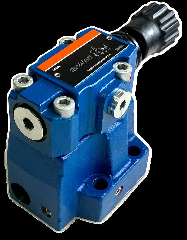 DZ10-1-5X/200X - Клапан последовательности непрямого действия Ду10, с обратным клапаном с давлением регулировки до 200 бар, каналы управления X - внешний