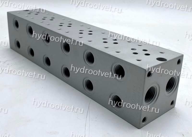 EM213/6Y - Шестиместная присоединительная плита для гидравлических распределителей и клапанов NG6 (а