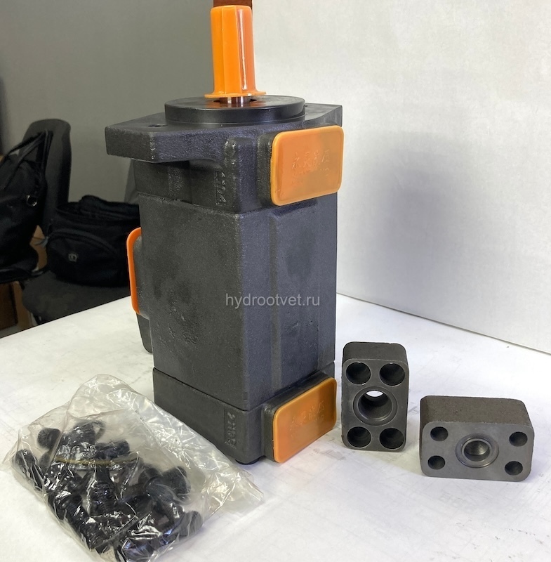 PV2R11-8/12RBAU1 - Пластинчатый нерегулируемый насос сдвоенный с рабочим объемом 8,5+13,0 см3, взаимозаменяем с насосом НПл 8-12,5/16