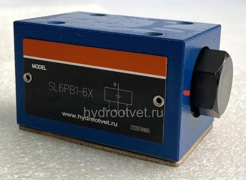 SL6PB1-6X/ - Гидрозамок для установки на плиту Ду6, внешний дренаж