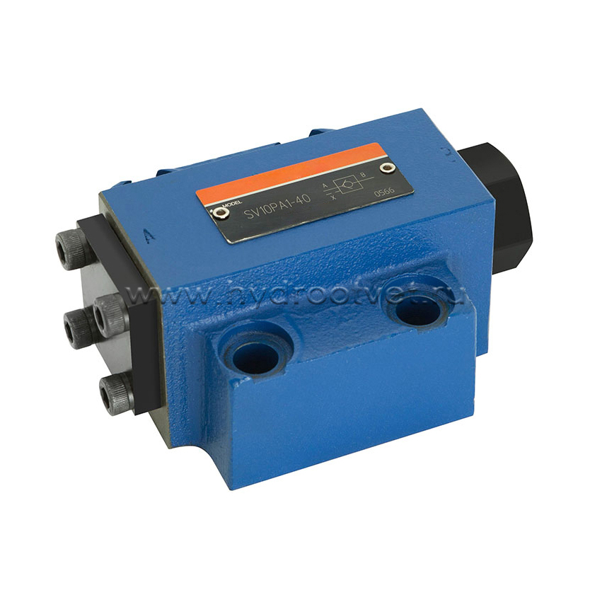 SV10PA1-40 - Гидрозамок для монтажа на плиту Ду10, дренаж - P = нет, А = с предварительным открытием (стандартный вариант), давление открытия 1,5 бар
