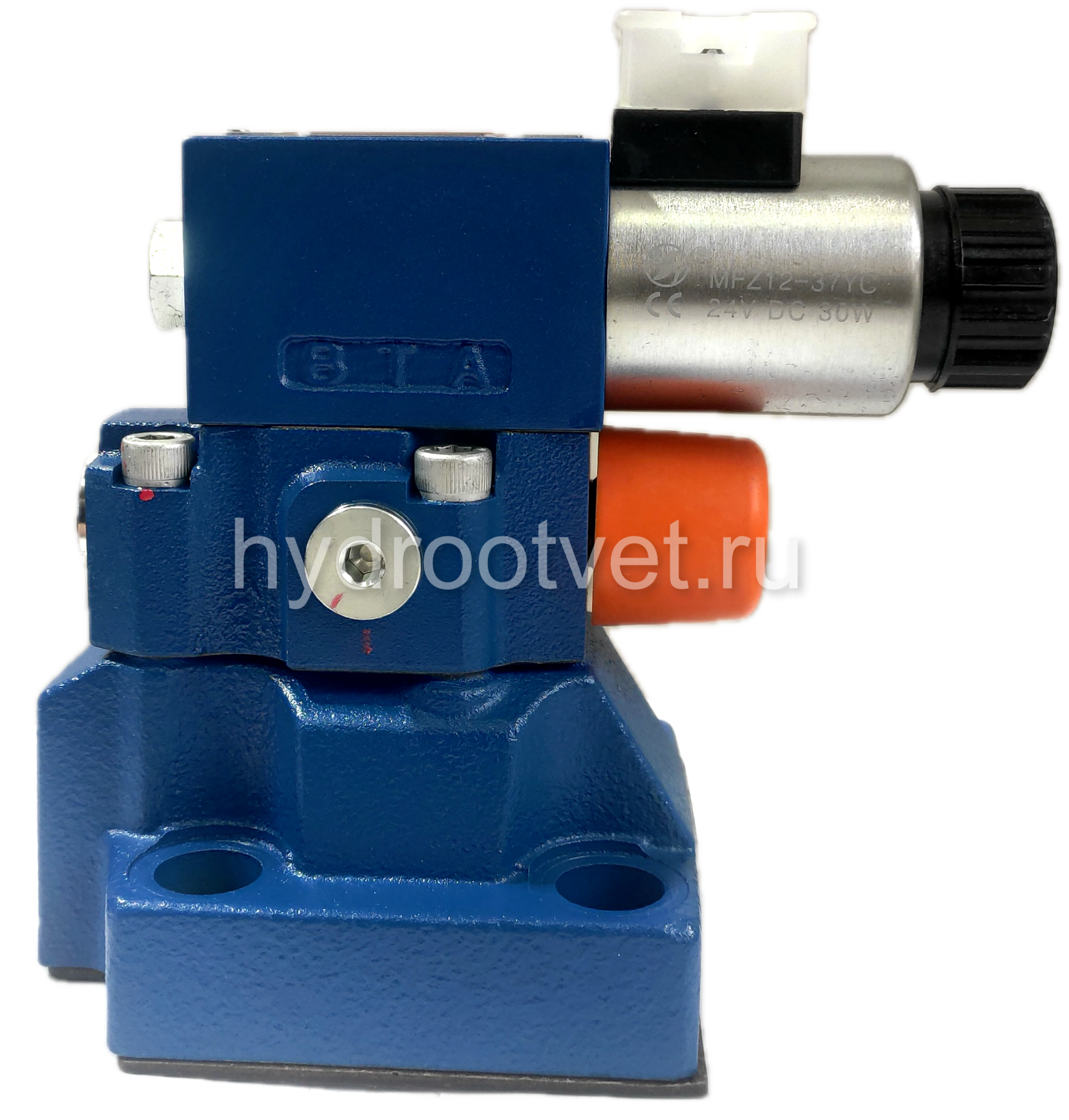 DBW20B2-5X/200CW110-50N9K4 - Предохранительный клапан Ду25 с давлением настройки до 200 бар, управление - X и Y - внутренние с разгрузкой B = открыт с электроуправлением W110