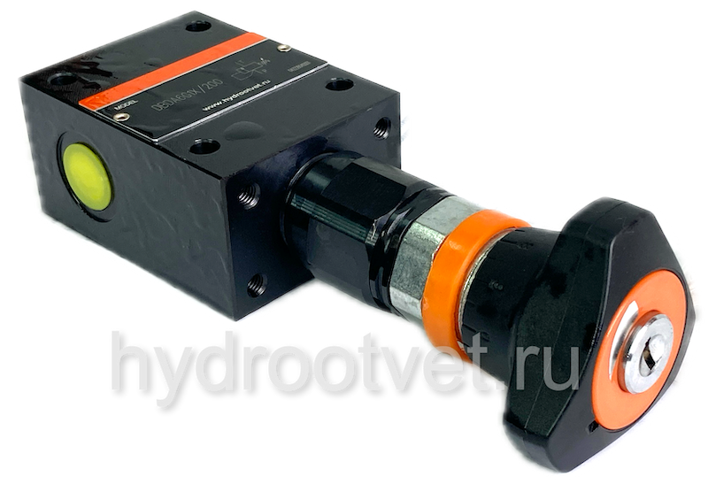 DBDA10G1X/100 - Предохранительный клапан прямого управления Ду10, давление регулировки до 100 бар, тип монтажа - резьбовой, элемент регулировки A = рукоятка с ключом