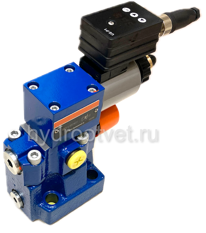 DBEME10-7X/50Y-8G24K31A1M - Пропорциональный предохранительный клапан со встроенным усилителем (OBE), Ду10, , регулировка давления до 50 бар, сигнал управления 0–10 В
