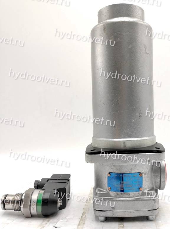 WKLFBN/HC60IC10D1.1/-L24 - Линейный фильтр гидравлический одинарный модели LF тонкость фильтрации 10 мкм, типоразмер 60, вид присоединения: резьба G3/4, материал корпуса - алюминий, рабочее давление до 100 бар, визуально-электрический (лампа с напряжением