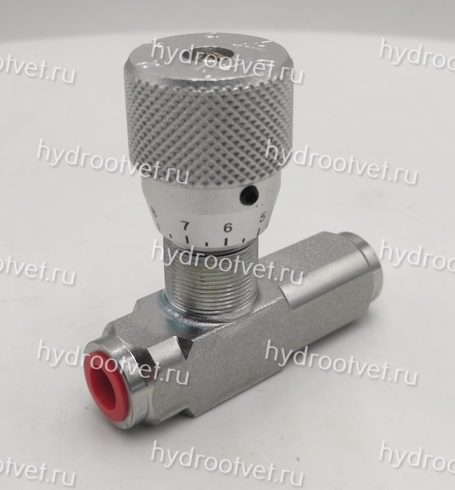 STU-G1/4-1111-1 - Дроссель трубного монтажа c рукояткой, G1/4, с обратным клапаном