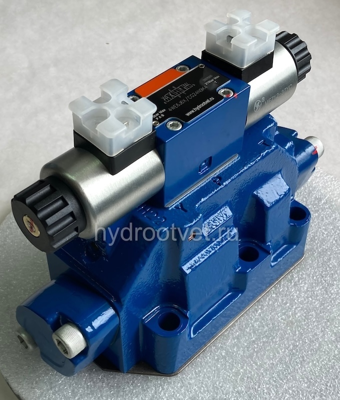 4WEH22Q7X/6EW110N9K4 - Гидрораспределитель с электроуправлением Ду25 схема Q (84), напряжение W110, каналы управления X и Y - внешние