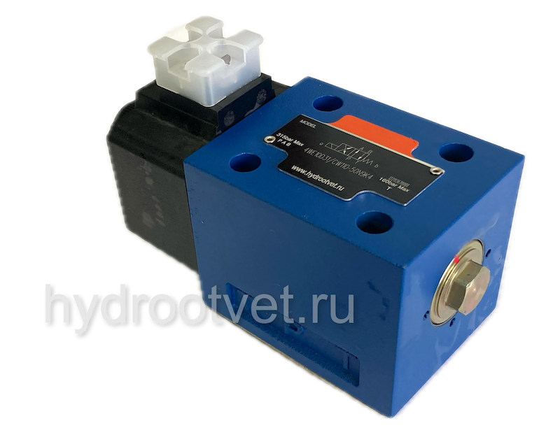 4WE10LB31/CW110-50N9K4 - Гидрораспределитель золотниковый Ду 10 с электроуправлением W110, схема LB (74-2), возврат - пружинный