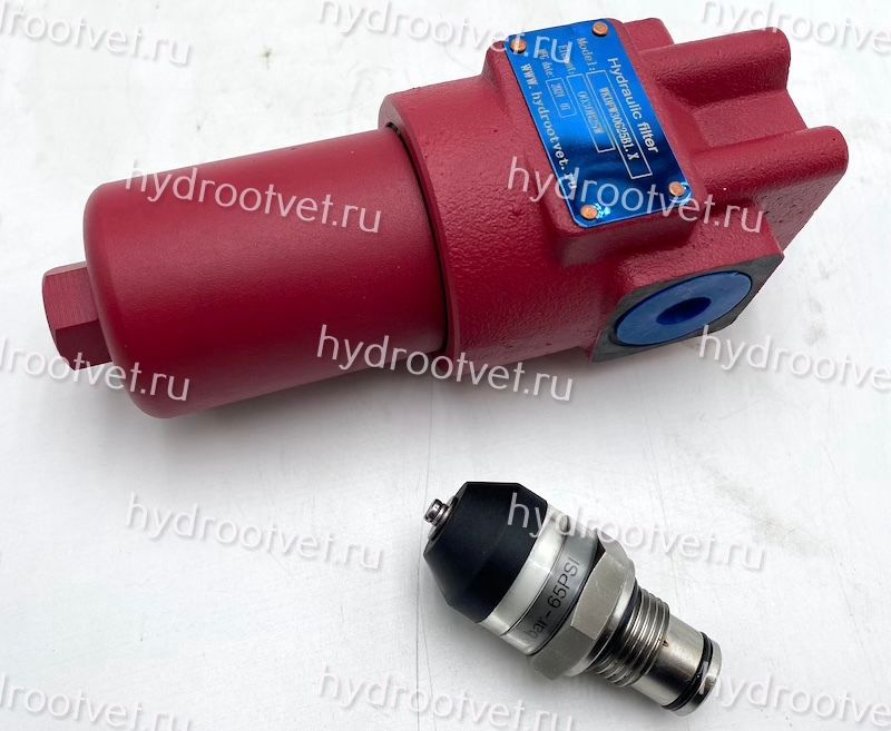 WKDFBN/HC990F10C1.1 - Напорный фильтр гидравлический одинарный модели DF тонкость фильтрации 10 мкм, типоразмер 990, вид присоединения: фланец SAE 2'' (DN50), материал корпуса - чугун, рабочее давление до 420 бар, электрический индикатор загрязнения
