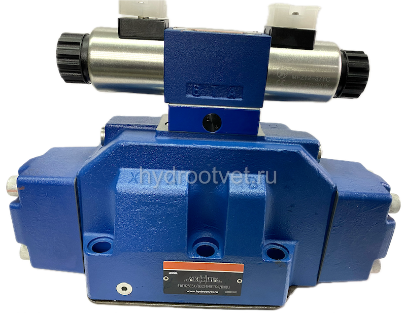 H-4WEH25W6X/6EG24N9K4 - Гидрораспределитель с электроуправлением Ду25 схема W (84А), напряжение G24, каналы управления X и Y - внешние