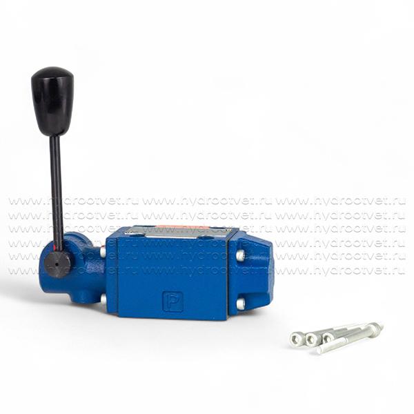 4WMM6G50 - Гидрораспределитель Ду 6 с ручным управлением, схема G (64), возврат - пружинный