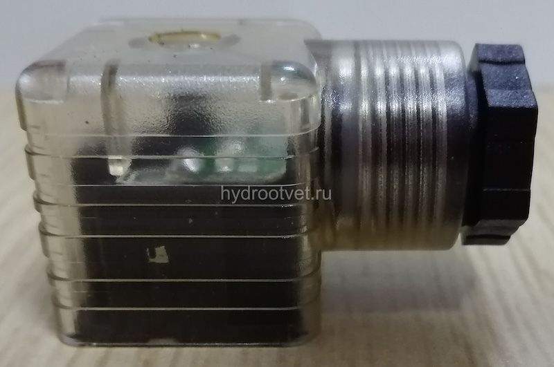 Штекер для дискретного клапана, с индикацией, прозрачный, Z5L, DIN43650/A, постоянный ток