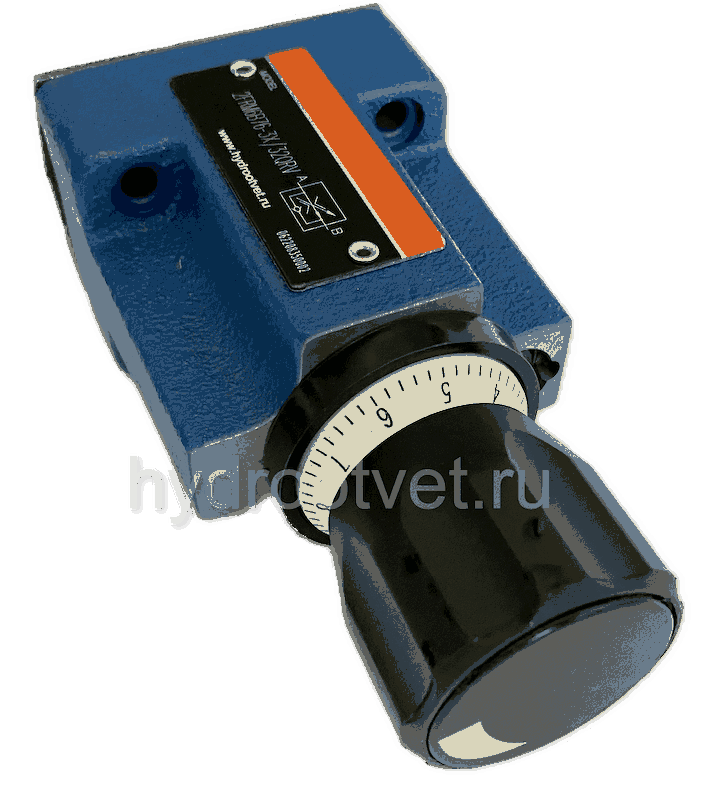 2FRM6B76-3X/32QRV - Регулятор расхода Ду 6 для монтажа на плиту, номинальный расход 32 л/мин, B = без доп. канала (стандарт), обратный клапан - есть