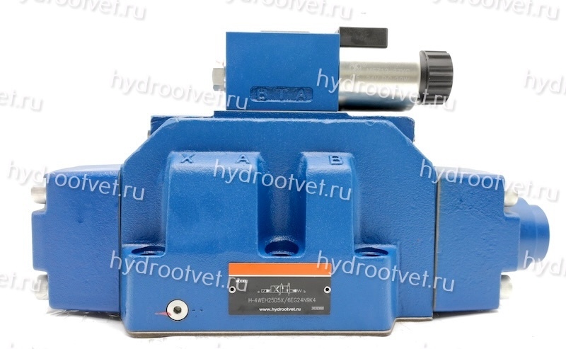 H-4WEH25D6X/6EG24N9K4 - Гидрораспределитель с электроуправлением Ду25 схема D (574А), напряжение G24, каналы управления X и Y - внешние