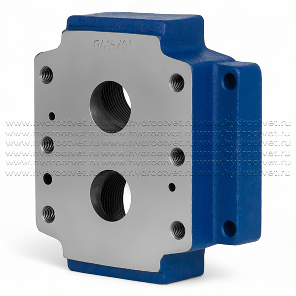 G415/01 - Стальная плита для монтажа клапанов типоразмера Ду32, стандарт ISO 5781 (DR30)