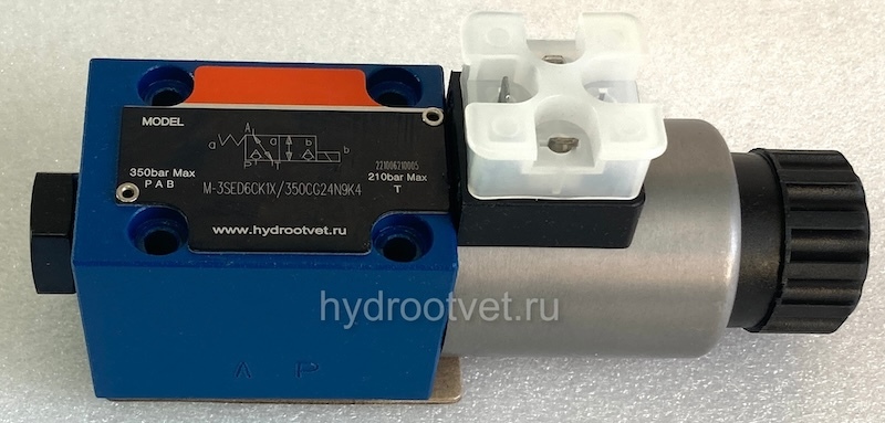 M-3SED6CK1X/350CG24N9K4 - Гидрораспределитель седельного типа Ду 6 с электроуправлением (на 350 бар), схема CK, уплотнение NBR