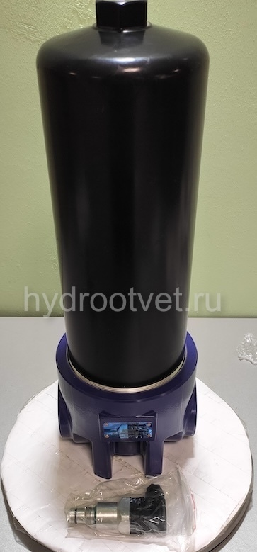 WKLFBN/HC60IC10C1.1 - Линейный фильтр гидравлический одинарный модели LF тонкость фильтрации 10 мкм, типоразмер 60, вид присоединения: резьба G3/4, материал корпуса - алюминий, рабочее давление до 100 бар, электрический индикатор загрязнения