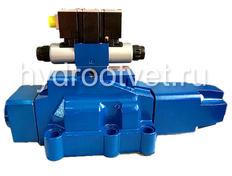 4WRZE32E520-7X/6EG24K31/A1D3M - Пропорциональный распределитель Ду32 со встроенным усилителем (OBE), номинальный расход 520 л/мин, схема E, каналы управления X и Y - внешние, сигнал управления ± 10 В