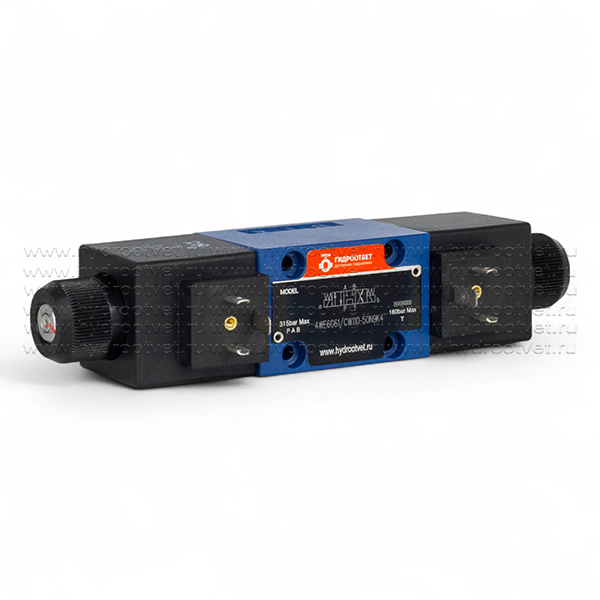 4WE6G61/CW110-50N9K4 - Гидрораспределитель золотниковый Ду 6 с электроуправлением, схема G (64), электроуправление W110, возврат - пружинный