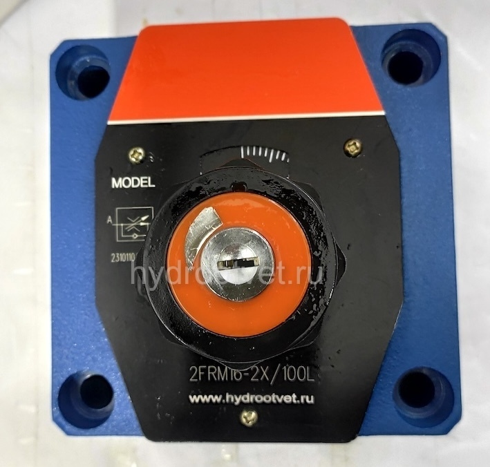 2FRM16-2X/60L - Регулятор расхода Ду16 для монтажа на плиту, номинальный расход 60 л/мин, регулировка компенсатора - нет